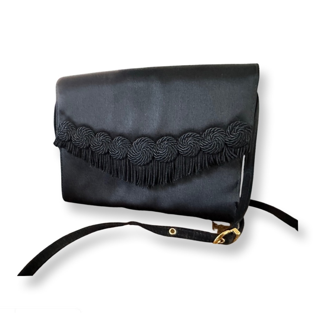 Vintage Italian Salvatore Ferragamo Black Shoulder Bag